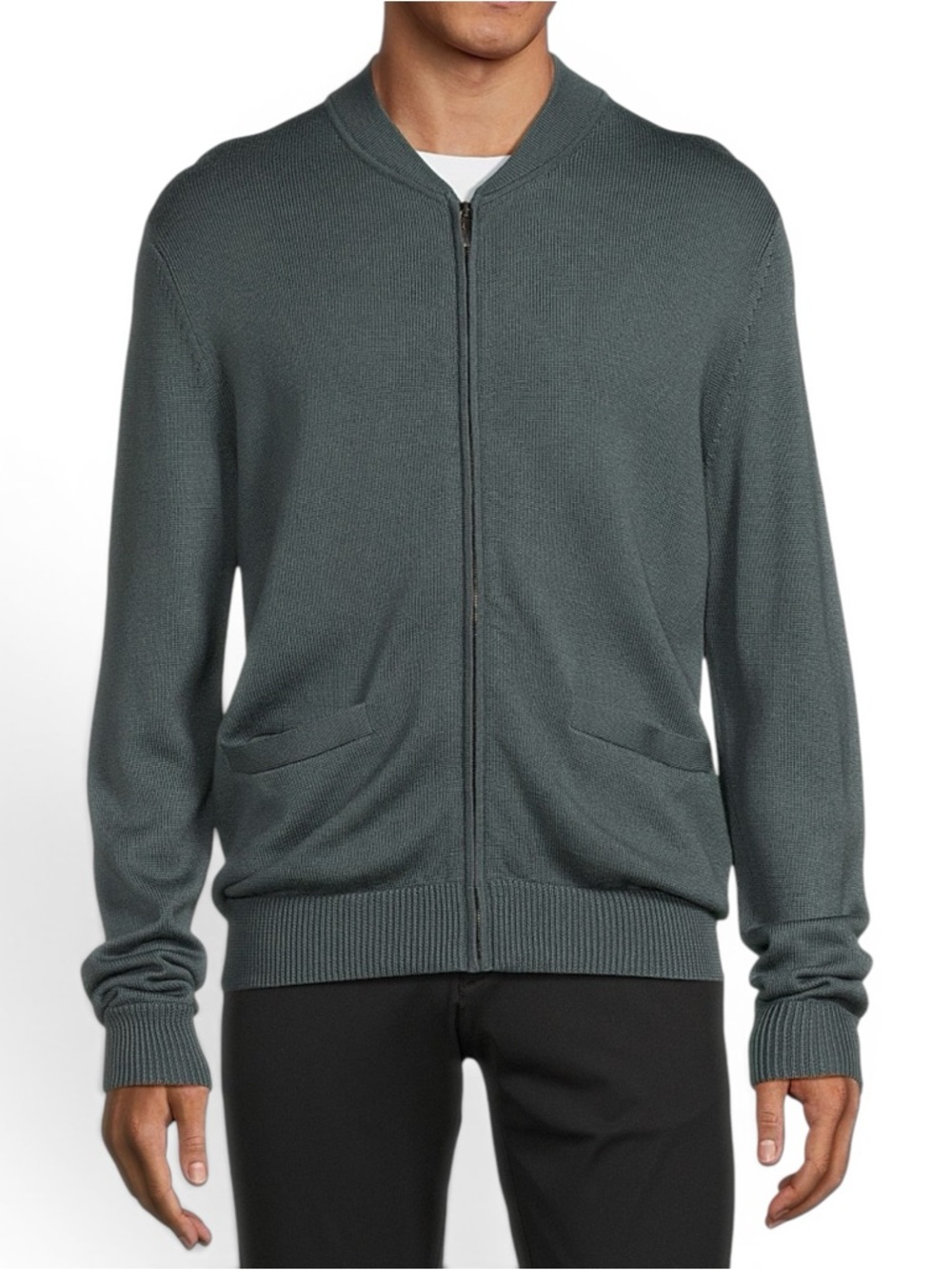 Greyson Sagaponic Wool zip up sweater size large